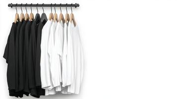 Basic long sleeve shirts black white photo