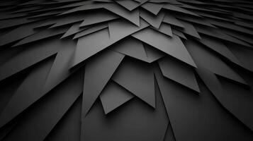 Detailed black paper layers creating a textured surface photo