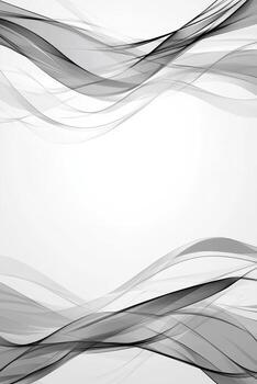 Abstract design featuring flowing waves in black and gray colors photo