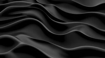 Elegant black waves create a mesmerizing visual effect photo