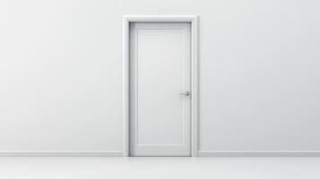White door on a minimalist wall inviting exploration during daylight photo