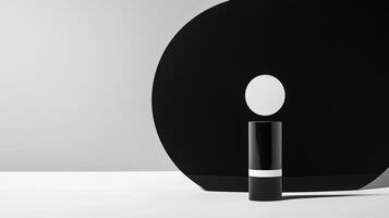 Modern minimalist composition featuring geometric shapes photo