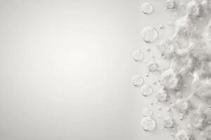 Bubbles form a mesmerizing pattern against a simple backdrop photo