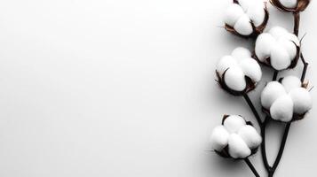 Beautiful cotton branch showcasing nature's delicate fibers photo