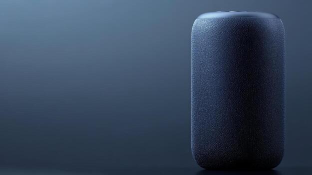 Stylish smart speaker on a minimalist background photo