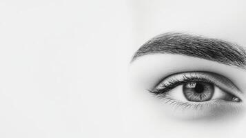 Captivating eye detail showcasing striking features and emotions photo