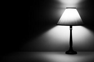 Elegant lamp casting soft light in a minimalist setting photo