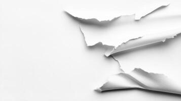 Torn white paper creating dynamic texture and contrast photo