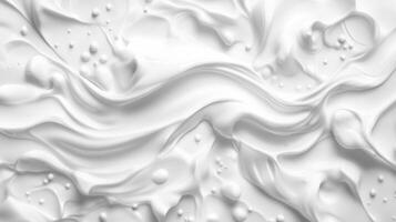 Creamy white texture with waves and small bubbles across surface photo