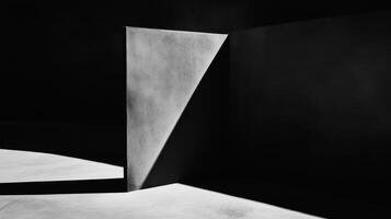 Light and shadow interplay in minimalist architectural space photo