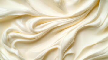 Creamy texture of smooth whipped topping on a surface photo