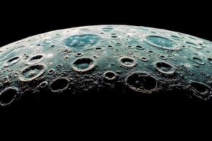 Close-up view of Planet Earth with water drops on its surface, isolated on a black background, highlighting the beauty of the planet photo
