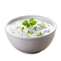 Ramadan Kareem afar dish of raita is isolated on transparent background png