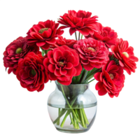 Real Touch red Flowers For Home Decoration is isolated on transparent background png