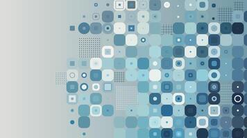 Abstract Geometric Background with Blue Square and Grid Pattern vector