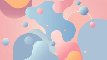 Gradient Abstract Background with Organic Bubble Elements vector