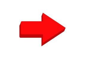 Bright red right arrow icon for simple navigation vector