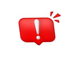 Red warning sign with exclamation mark icon vector
