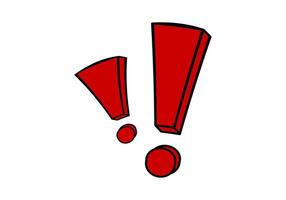 Red exclamation marks highlighting alert vector