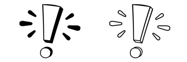 Bold and simple exclamation mark designs vector