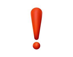 Bright red exclamation mark for attention and emphasis vector