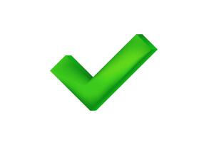 Green checkbox icon vector