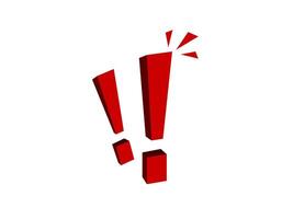 Red exclamation mark and interrobang symbols vector