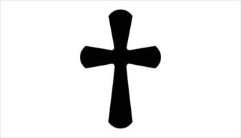 Religious Cross Icon Isolated on White Background vector