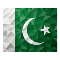 Pakistan flag is made up of crystal is isolated on transparent background png