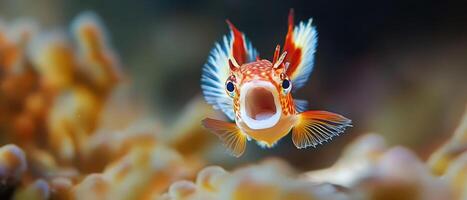 A fish with its mouth open and its mouth open photo