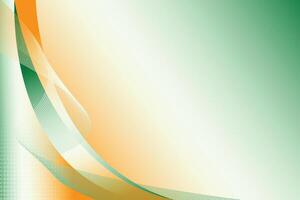 Luxury green and orange background with gradient shape vector