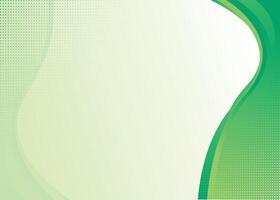 Green background wave with white space vector