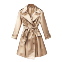 Classic Brown Trench Coat With A Tailored Fit And Stylish Buttoned Closure png
