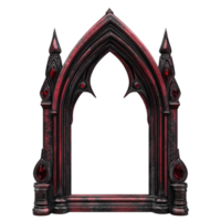 Elegant Red Archway With Classic Architectural Design Isolated On A Transparent Background png