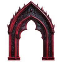 Majestic Red Archway With Ornate Details Representing Timeless Architectural Beauty png