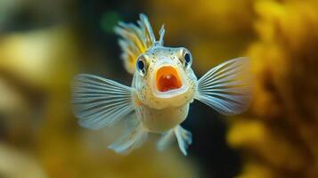 A fish with its mouth open and its mouth open photo