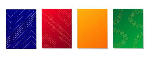 ASBTRACT ILLUSTRATION SET GRADIENT BACKGROUND WITH LINE DESIGN vector
