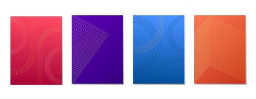 SET BACKGROUND GRADIENT BLURRED COLOR WITH GEOMETRIC LINES DESIGN vector