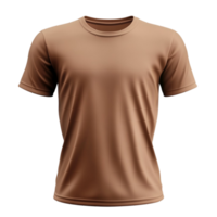 Classic Brown Cotton T-Shirt With A Simple And Stylish Look On A Transparent Background png