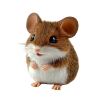 Adorable Little Mouse Standing Curiously And Isolated On A Transparent Background png