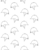 Seamless pattern of hand drawn doodle sketch horse riding equestrian helmet vector