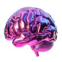 Vibrant And Colorful Brain Illustration Isolated On A Transparent Background png