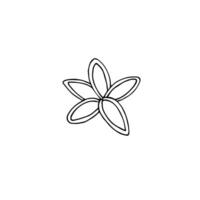 Hand drawn doodle sketch coconut flower isolated on white background vector
