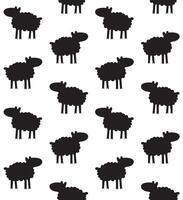 Seamless pattern of hand drawn sketch sheep vector