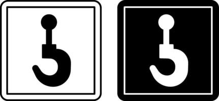 Use Hooks Signs. Labels for Cardboard Packaging. Black and White Icons. Logistics, Delivery. Warning Symbol, Handle with Care vector