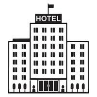 Cartoon Hotel Building Illustration For Travel and Lodging vector