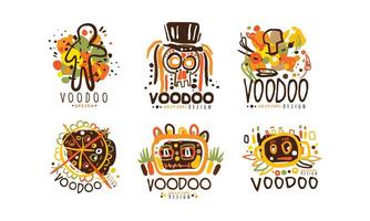 Voodoo and Magic Labels Design Set vector