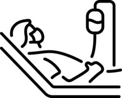 Inpatient service icon in linear style vector