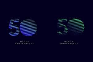 Dioagonal Line Stripes Speed Gradient Colorful 50th, 50th Happy Anniversary with diagonal Line movement,Tech, Line pattern concept. vector