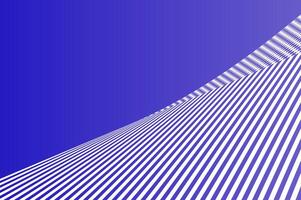 Perspective line pattern abstract background with copy space over gradient blue. Optical line illusion vector